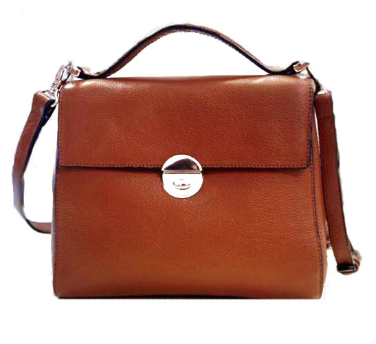 Women Top Handle Handbags Messenger Shoulder Bag for Women Sandy Brown Leather Bag