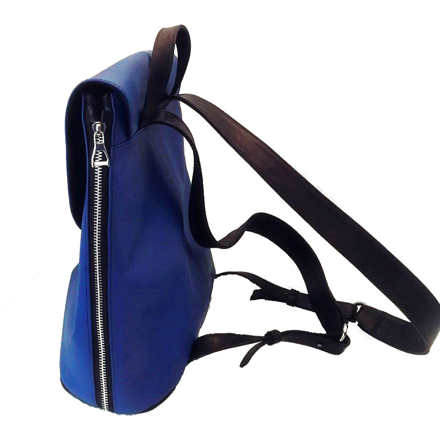 Women Backpack  for Women Blue Leather Backpack